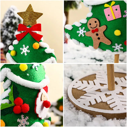 DIY Christmas Tree Crafts Kits for Children Christmas Decoration Handmade Toys Puzzle Craft Kit Toys Christmas Gifts for kids