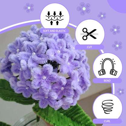 Pieces Of Pipe Cleaners For Crafts, Colored Pipe Cleaner Flower Set, Flexible Pipecleaners For Flower Diy Craft Kit Gift