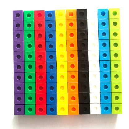 100Pcs Linking Cubes Math Manipulatives Montessori Toys For Kids  Learning Classroom Supplies Teaching Educational