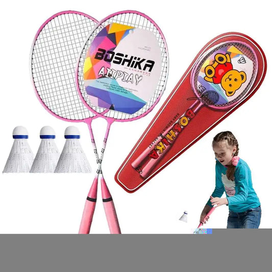 Badminton Rackets Set 2pcs Professional Portable Badminton Rackets With Carrying Bag And 3 Badminton Balls Team Sports Equipment