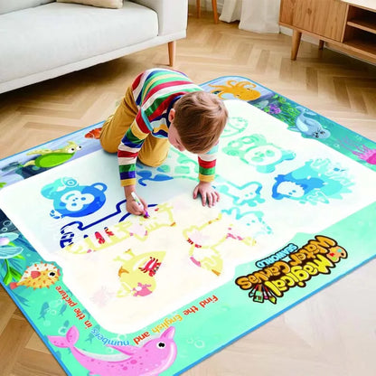 Magic Water Drawing Mat Extra Large Water Doodle Toy Set Painting Board Children Educational Toys Gift for Kids Multiple Size