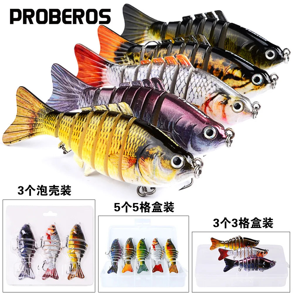 Mini Multi Jointed Swimbait Fishing Lure Flexible Fish Bait Bionic Crankbait Sinking Pesca Pike Bass Tackle