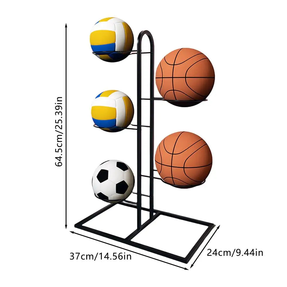 5 sizes Multi-Layer Basketball Storage Rack Football Display Shelf Kindergarten Volleyball Stand Holder Cast Iron Stand Display