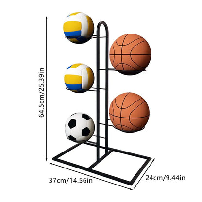 5 sizes Multi-Layer Basketball Storage Rack Football Display Shelf Kindergarten Volleyball Stand Holder Cast Iron Stand Display