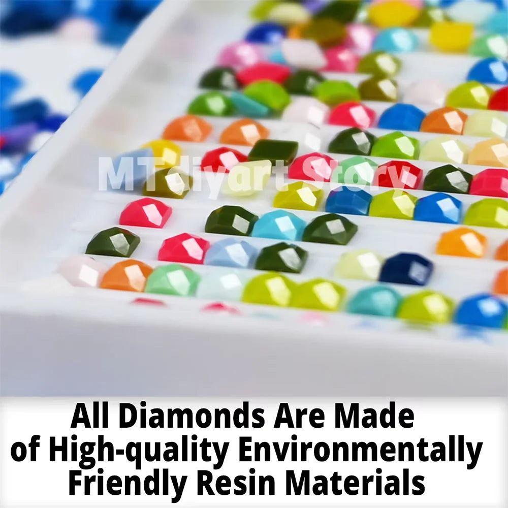 Butterfly Landscape Diamond Paintings Resin 120 Colors 5d Diy Full Drill Mosaic Flower Home Decorative Craft Kit Rhinestone