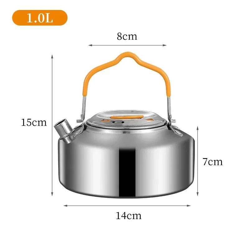 Water Kettle Outdoor Coffee Kettle Tableware Picnic Set Supplies Durable Camping Tea Kettle Tourism Cookware Outdoor Kettle