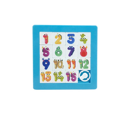 Plastic Fifteen Number Slide Puzzles Kids Brain Teaser School Rewards Party Favors IQ Educational Learning Toys For Boys Girls