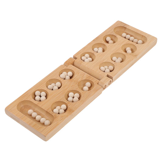 Thinking Puzzle Chess Game Africa Mancala Board Wood for Kids Table Checkerboard