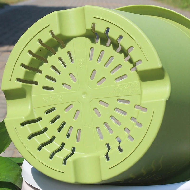 1PC Plastic Flowerpot Thickened Plant Pot for Flowers Shrubs Succulents Breathable Root Control Flower Pot Garden Decorations