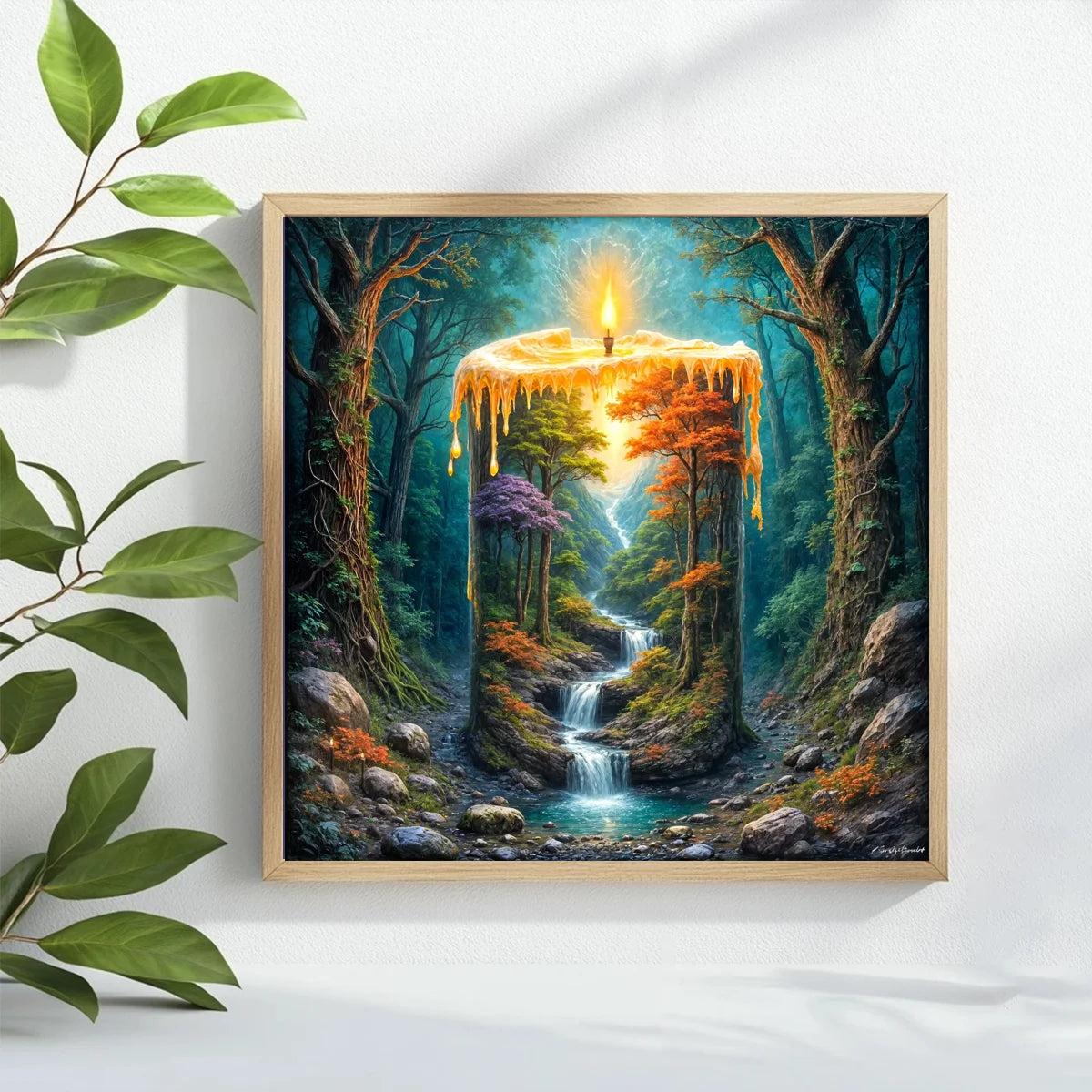 1pc 40X40CM/15.74inch Candles in nature cross stitch Kit DIY kit 11CT/14CT Full Embroidery for gift New Arrival