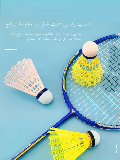 VICTOR NS-3000 Badminton uttlecos Nylon Training Durable Windproof Carbon Sound Resistant 6 Pieces Set Medium Speed