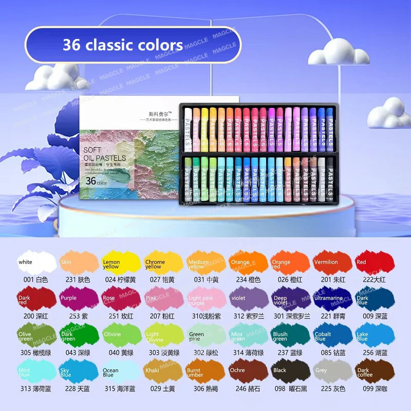 Super Soft Oil Pastels,12/24/36/48 Multi Colors Crayons Painting Stick Graffiti,Drawing,DIY Art Supplies For Student Kid Artists