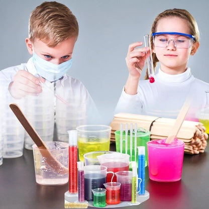 W89C Cylinders, 50ml-1000ml Beakers and Pipettes Set with Tube Brush for Science Labs