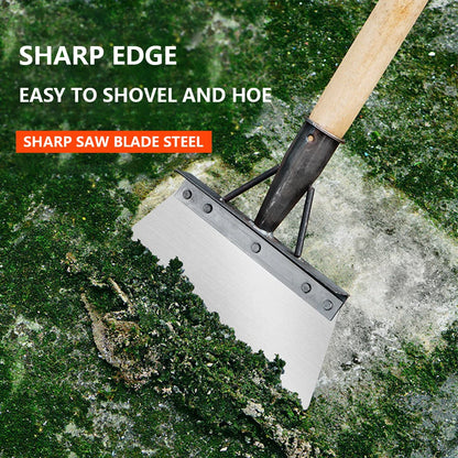 Multifunctional Outdoor Cleaning Shovel Saw Blade Steel Blade Flat Head Shovel Efficient Eradication for Garden Weeds and Moss