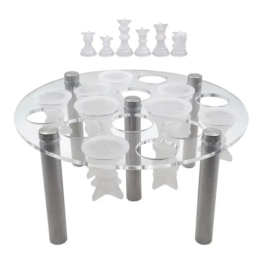 Chess Piece Mold Holder Acrylic Chess Piece Holder 5 Leg Supports Stand For Epoxy Resin Molds Chess Accessories For Casting