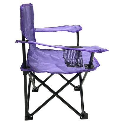 Kids Toddler Chair Lightweight Folding with Carry Bag Armrests Drink Holder Safety Locks Great Camping Parks Events