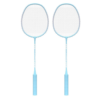 Double Badminton Racket Set For Adults With Durable High Elasticity Good Looks Foam Handle Feathers Professional Defensive