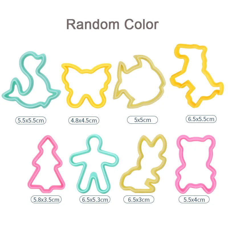 Playdough Tools Accessories for Kids Plastic Plasticene Toys with Animal Cutters Play Dough Mold Set Children Puzzle Party Faovr