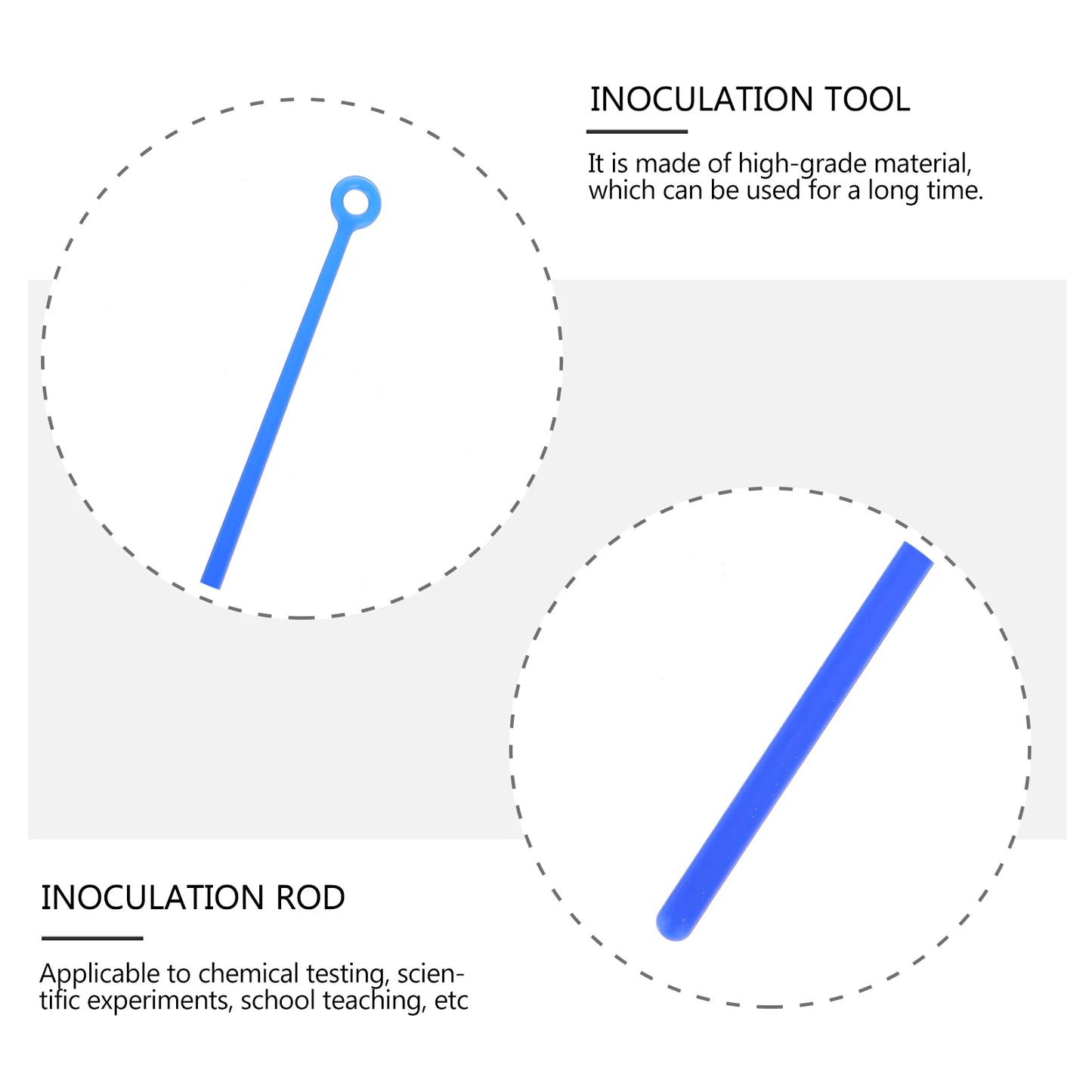 20 Pcs Inoculating Stick Microbiology Inoculation Rods Laboratory Tool Petri Dish Culture Plate Lab Equipment Science Experiment