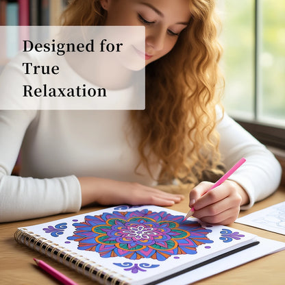 Beautiful Mandala Adult Coloring Book for Relaxation, Coloring Books with Inspirational Quotes Making it a Great Gift,