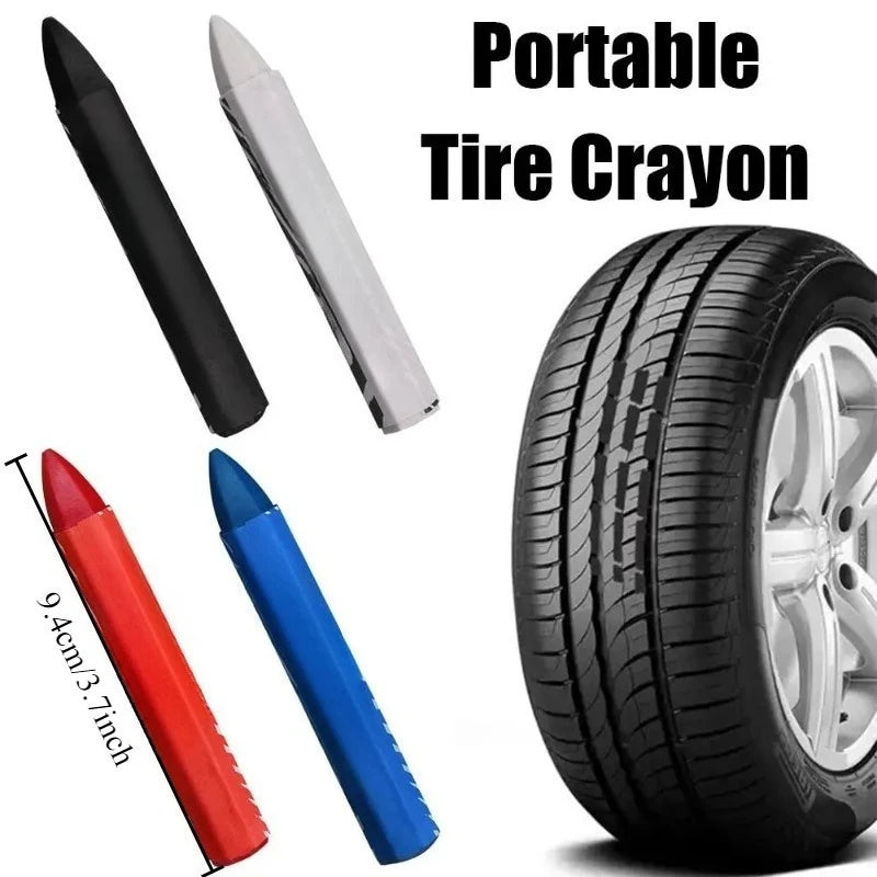 Crayon Marker For Tire Waterproof Paint Marker Pen Car Tyre Tread Care Portable Fade Resistant Tire Crayons For Stones Tiles