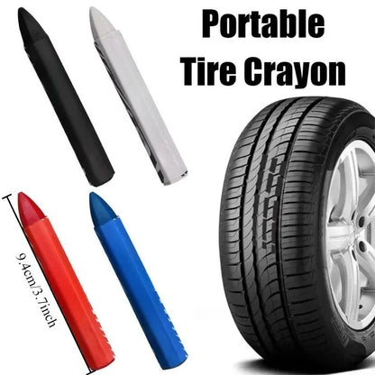 Crayon Marker For Tire Waterproof Paint Marker Pen Car Tyre Tread Care Portable Fade Resistant Tire Crayons For Stones Tiles