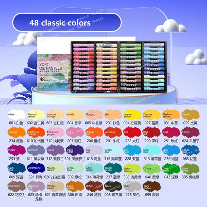 Super Soft Oil Pastels,12/24/36/48 Multi Colors Crayons Painting Stick Graffiti,Drawing,DIY Art Supplies For Student Kid Artists