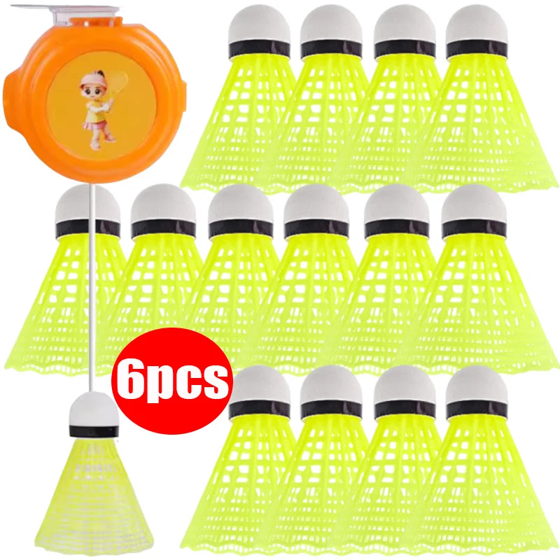 Solo Badminton Training Device Badminton Single Player Rebound Practice Swing Adult Self-Adhesive Elastic Badminton Trainer Set