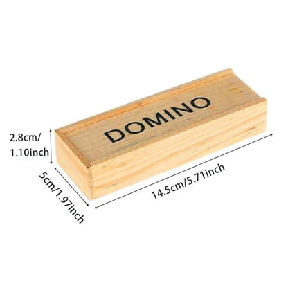 28pcs Wooden Domino Board Game Teaching Aids Table Game Domino Toys Kid Children Educational Toys For Children Gifts Dominoes