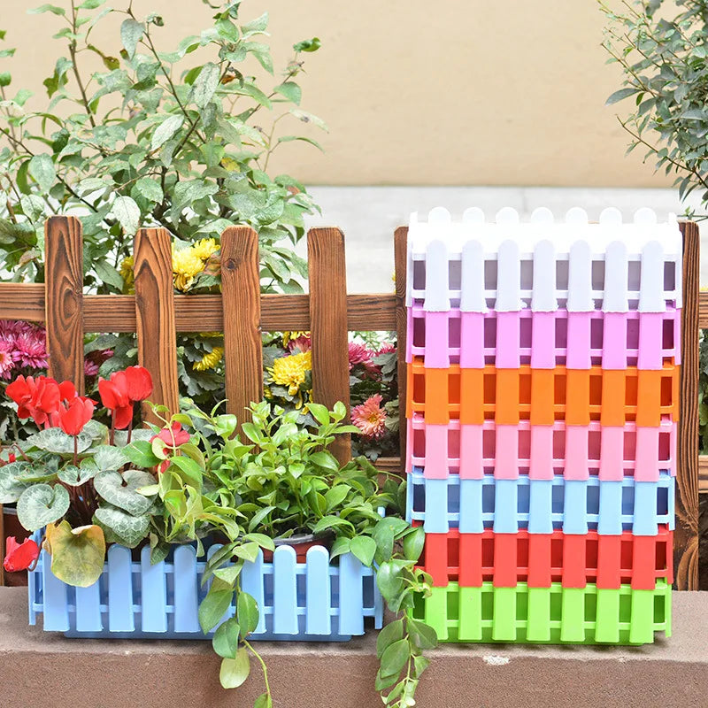 Garden Fence Type Flower Pot With Holes Cuboid Flowerpot Planting Flower Vegetable Plant Pot