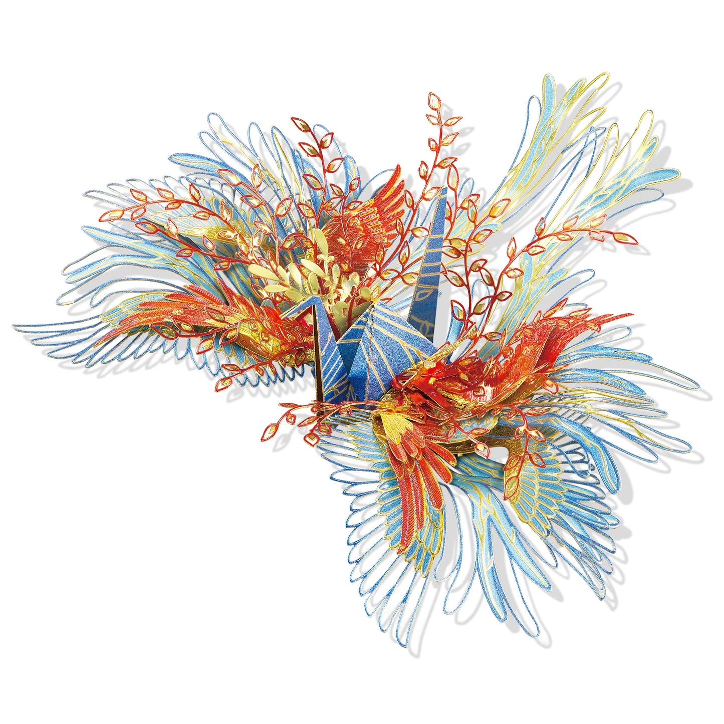 Piececool 3D Metal Puzzle-One Thousand Origami Cranes for Love Amulet Model Building Kits DIY Jigsaw Toy For Adults