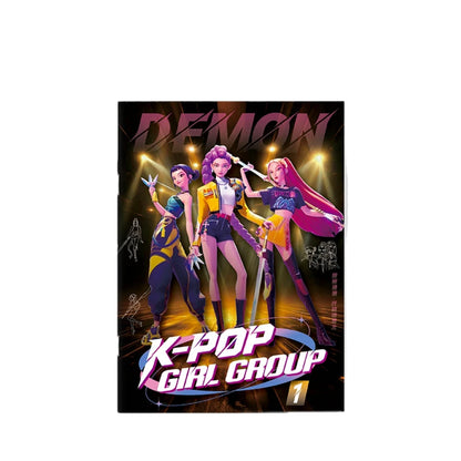 Kpop Demon Hunters Coloring Book Anime Character Rumi Mira Zoey Cute Line Drawing Tracing Sketch Copying Picture Book Kids Gifts