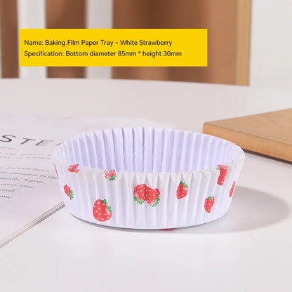 Round Cupcake Liners Greaseproof Paper Baking Cups Non-stick Muffin Wrappers Oven Safe For Muffins Brownie Quiche Snacks