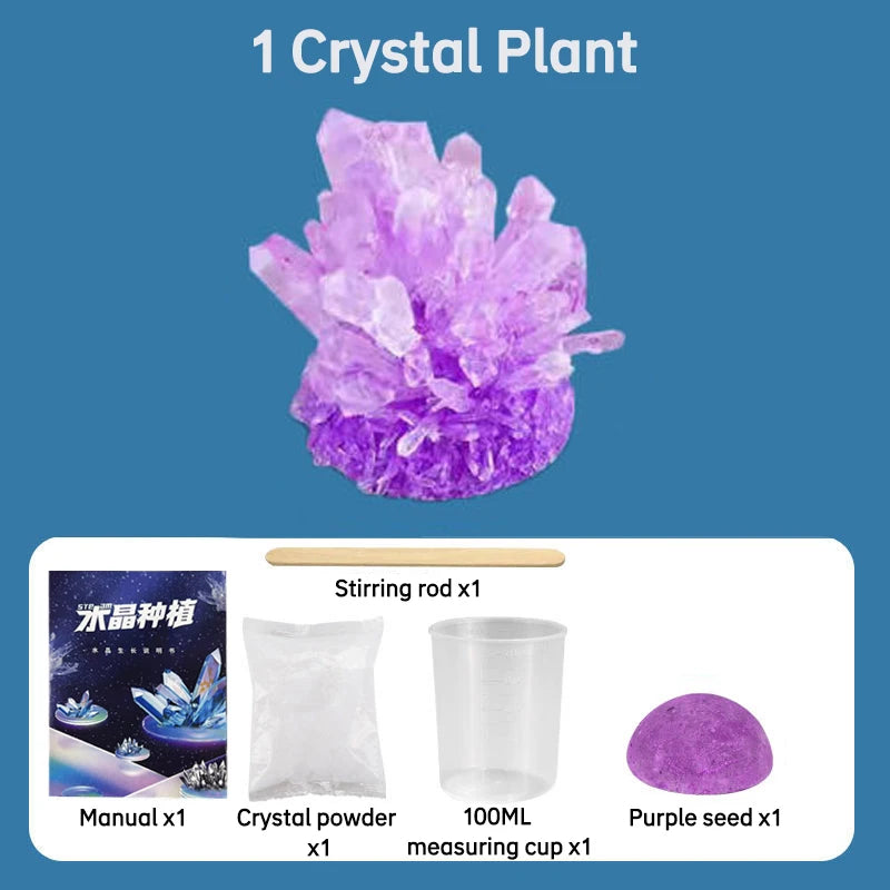 Magic Crystal Growing Kit Crystal Scientific Experiment Puzzle Educational Stress Relief Toy for Kids