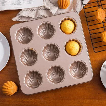 Shell Shape Baking Mold Nonstick Biscuit Madeleine Tray Pan Carbon Steel Chocolate Cookie Cake Mould Bakeware For Kitchen