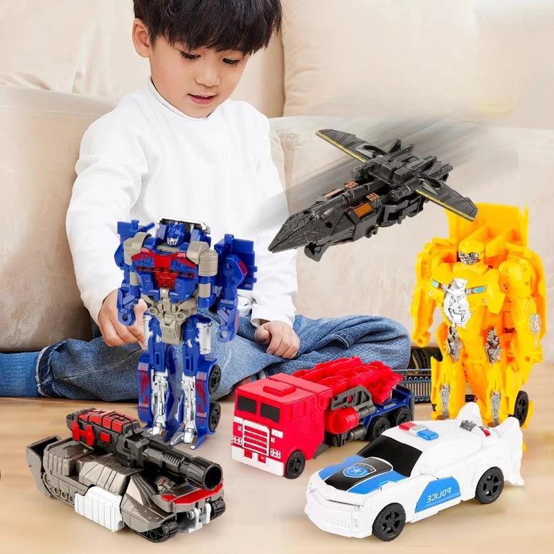 Transforming Car Model Toys Robot Kit Optimus Prime Bumblebee Deformed Car Toys Children Birthday Gift
