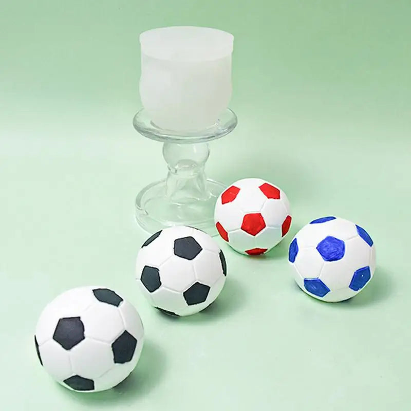 Football Shape Soccer Resin Mold Football Shape Cake Decoration Tools Cute Candle Moulds for Fondant Decoration Birthday Party