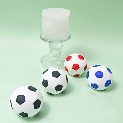 Football Shape Soccer Resin Mold Football Shape Cake Decoration Tools Cute Candle Moulds for Fondant Decoration Birthday Party