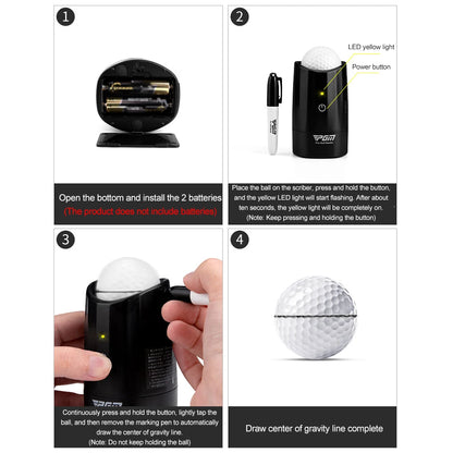 PGM HXQ012 Golf Electric Scriber Finds Center Of Gravity Distribution Line Ball Golf Training Aids Golf Ball Spot Marker Tool