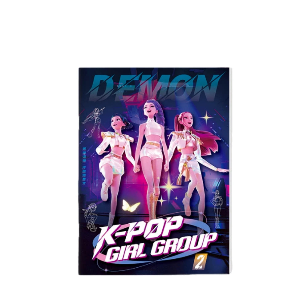 Kpop Demon Hunters Coloring Book Anime Character Rumi Mira Zoey Cute Line Drawing Tracing Sketch Copying Picture Book Kids Gifts