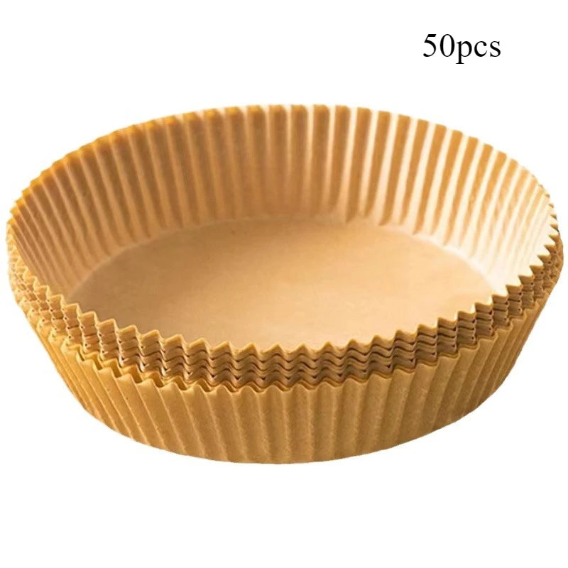 100/50pcs Non-Stick Air Fryer Disposable Paper Liners,Compatible with Most Air Fryer Models,Baking Sheets for Baking,Frying Food