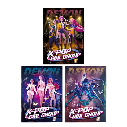 Kpop Demon Hunters Coloring Book Anime Character Rumi Mira Zoey Cute Line Drawing Tracing Sketch Copying Picture Book Kids Gifts