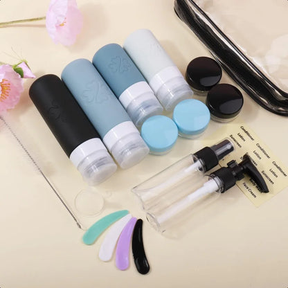 18 Pack Travel Bottles for Toiletries Silicone TSA Approved Travel Size Containers for Toiletries Leak Proof Refillable Travel
