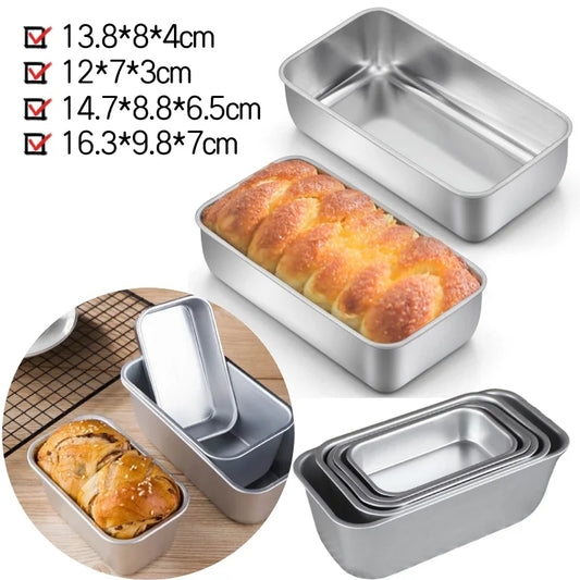 Kitchen Bread Baking Loaf Pan Cake Mold Non-Stick Aluminum Alloy Rectangle Bread Pan Homemade Bread Baking Mold Bakeware Tools