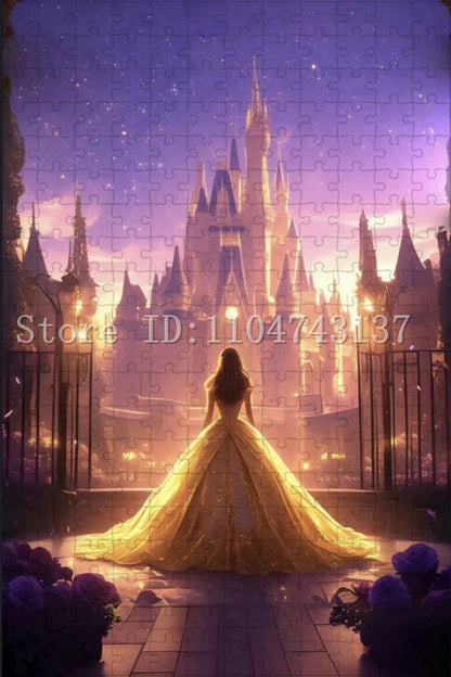 New Arrival Disney Princess Puzzles 108/300/500/1000 Pieces Cartoon Jigsaw Puzzles for Adult Children Intelligence Game Toys