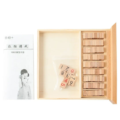 New Wooden Children Sudoku Chess Beech International Checkers Folding Games Table Toy Gifts Learning & Education Puzzles Toys