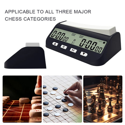 Digital Chess Timer with Basic Bonus Delay and Positive Time Features Game Timer for Chess Game I-GO and Chinese Chess