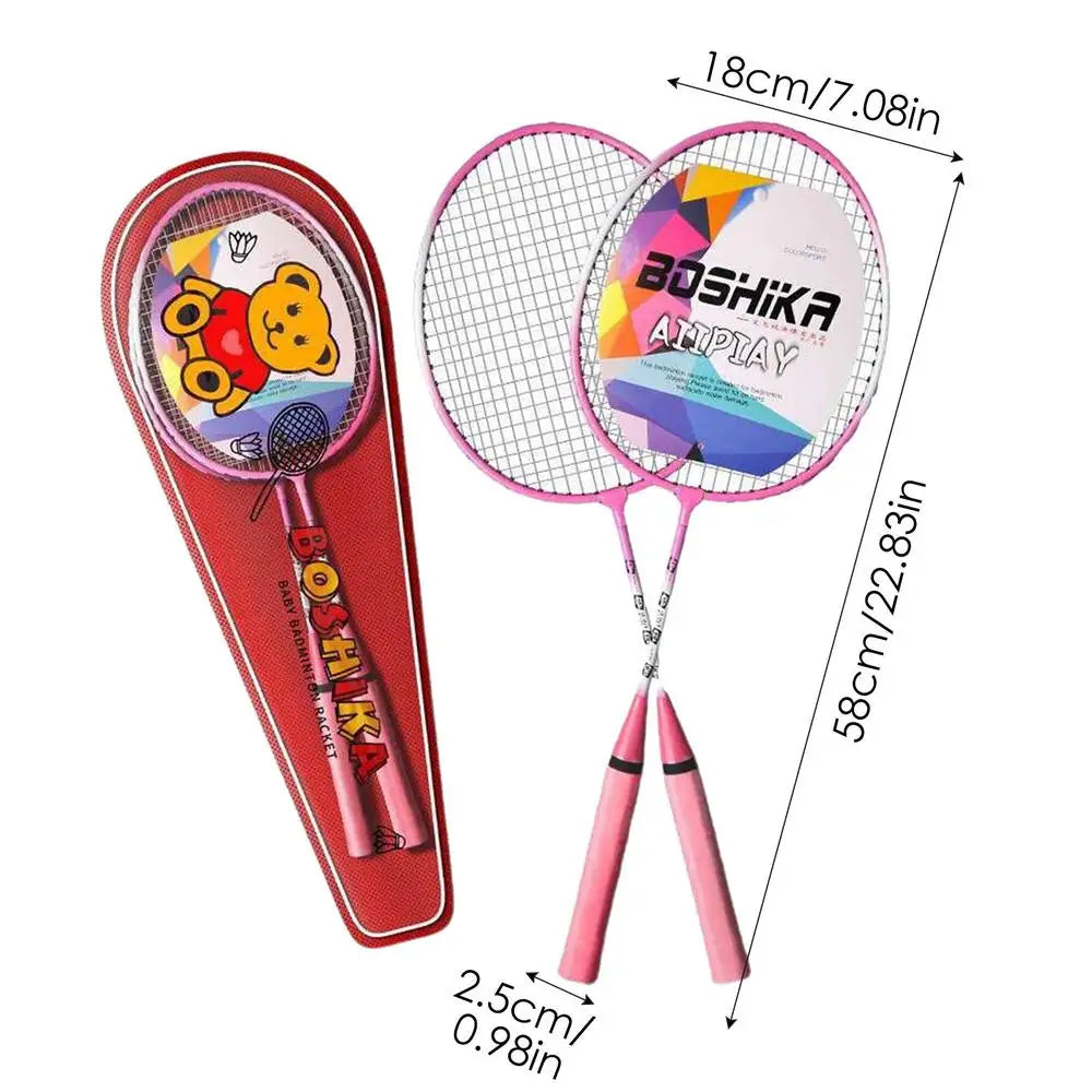 portable Badminton Set 1 Pair Lightweight Backyard Games Badminton With Carrying Bag And 3 Badminton Balls Team Sports Equipment