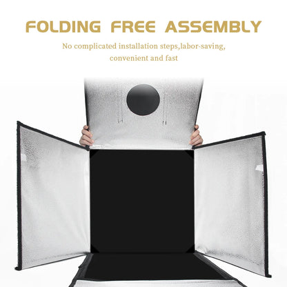 Photo Light Studio Soft Boxes Portable Foldable Dimmable Photography Table Shooting Tents Kit With 3Pcs Background Board