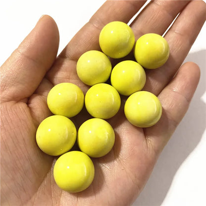 10 Pieces Diameter 16mm Porcelain Red Yellow Glass Ball 1.6cm Blue, Green, White and Black Chess Checkers